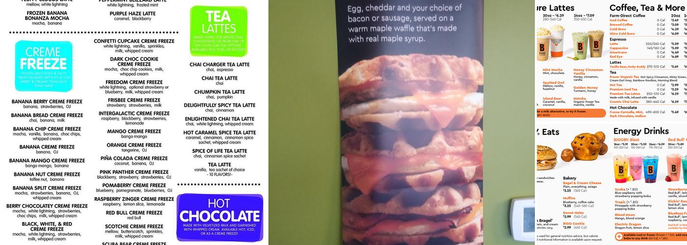 BIGGBY COFFEE Menu