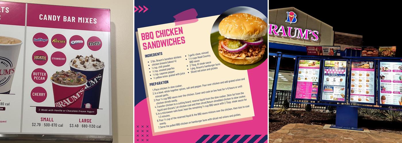 Braum's Ice Cream & Dairy Store Menu