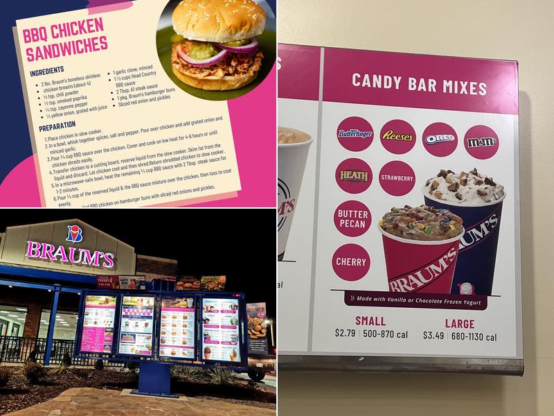 Braum's Ice Cream & Dairy Store Menu