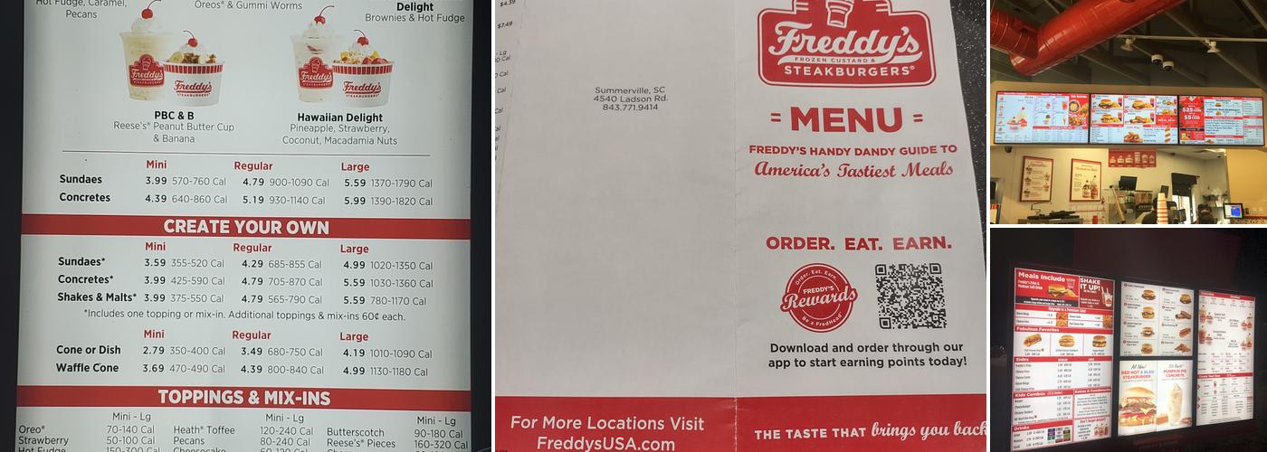Freddy's Frozen Custard & Steakburgers Menu