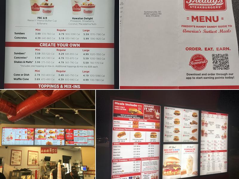 Freddy's Frozen Custard & Steakburgers Menu