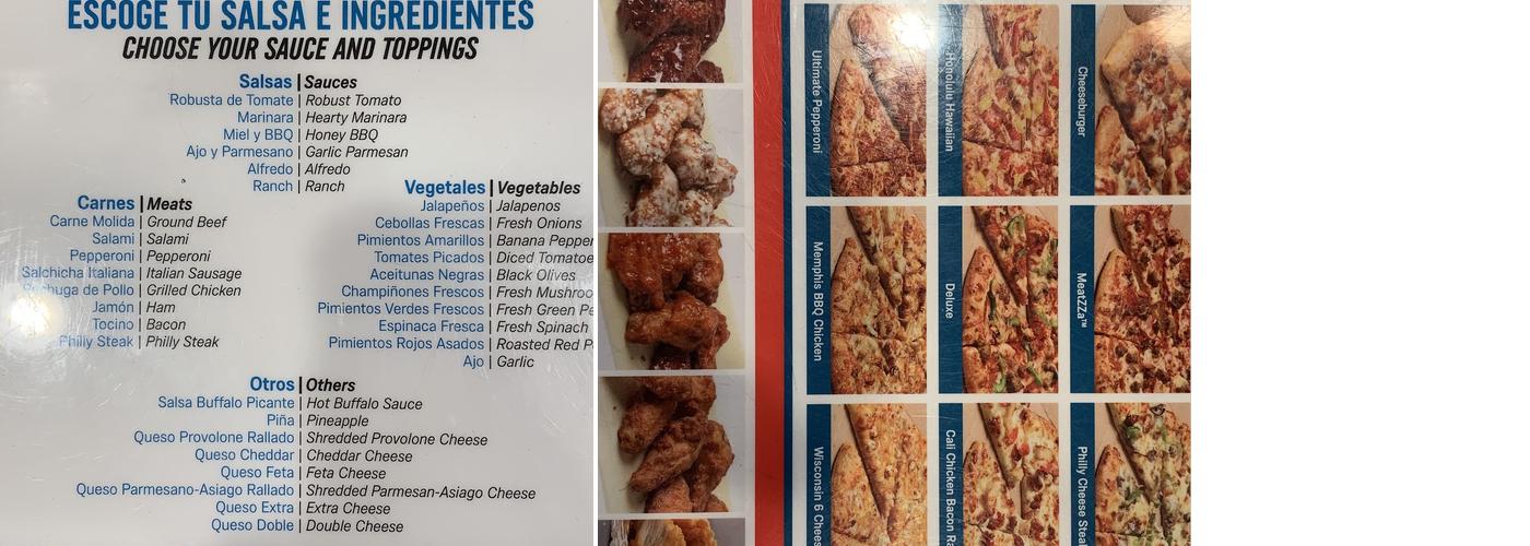 Domino's Pizza Menu