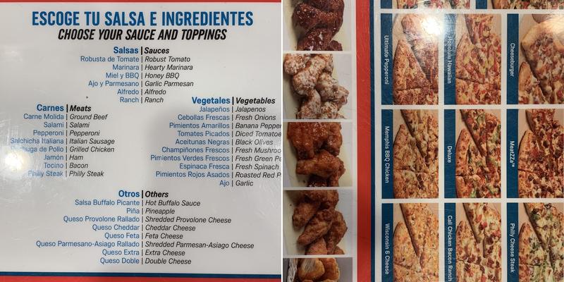Domino's Pizza Menu