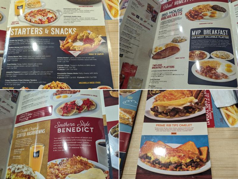Huddle House Menu