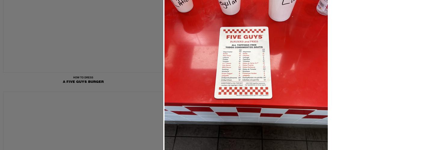 Five Guys Menu