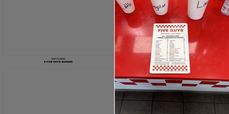 Five Guys Menu