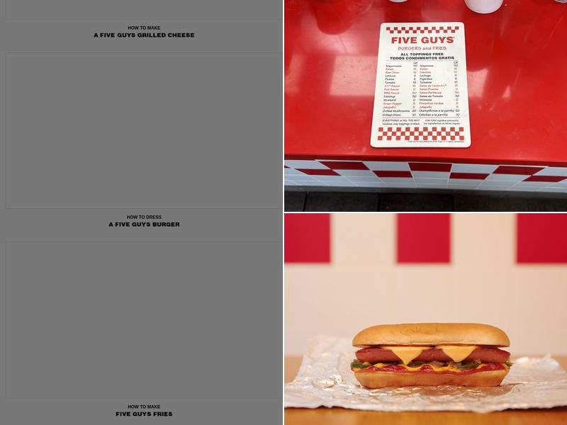 Five Guys Menu