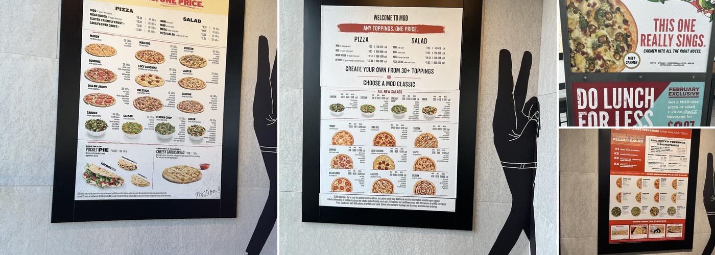 MOD Pizza Menu