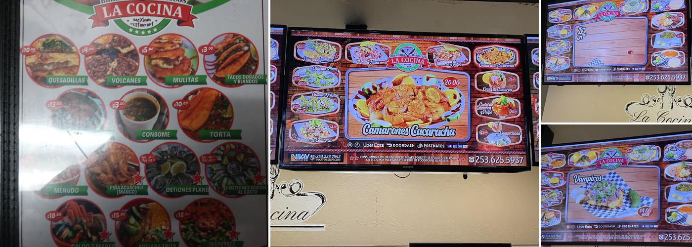 Birrieria y mariscos la cocina Menu