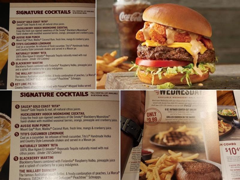 Outback Steakhouse Menu
