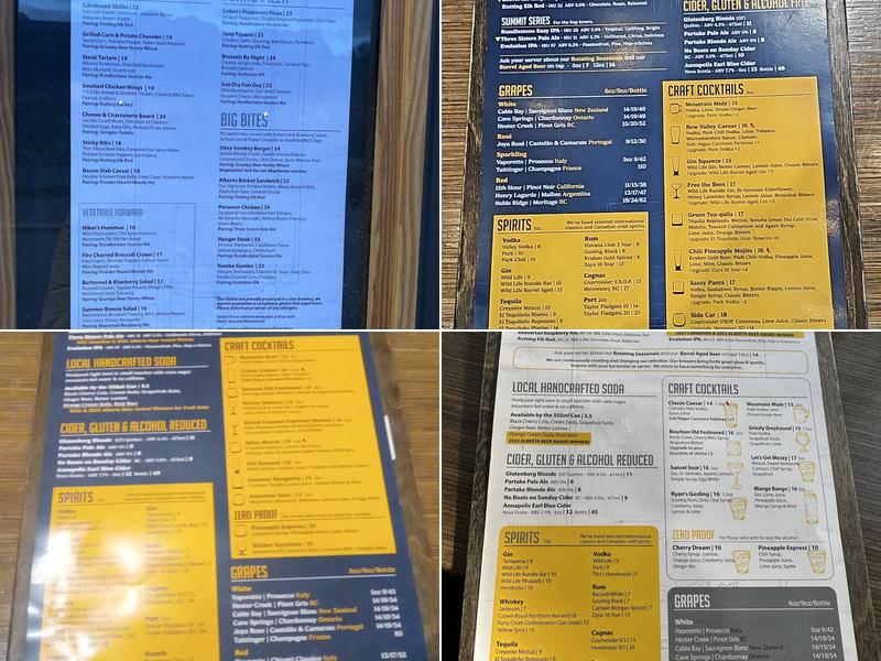 Tank310 - by The Grizzly Paw Brewing Co. Menu