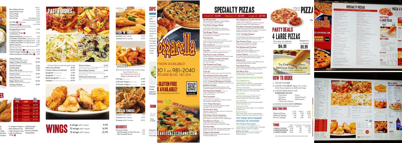 Mr Mozzarella Pizza Menu