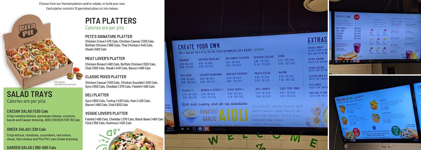 Pita Pit Menu
