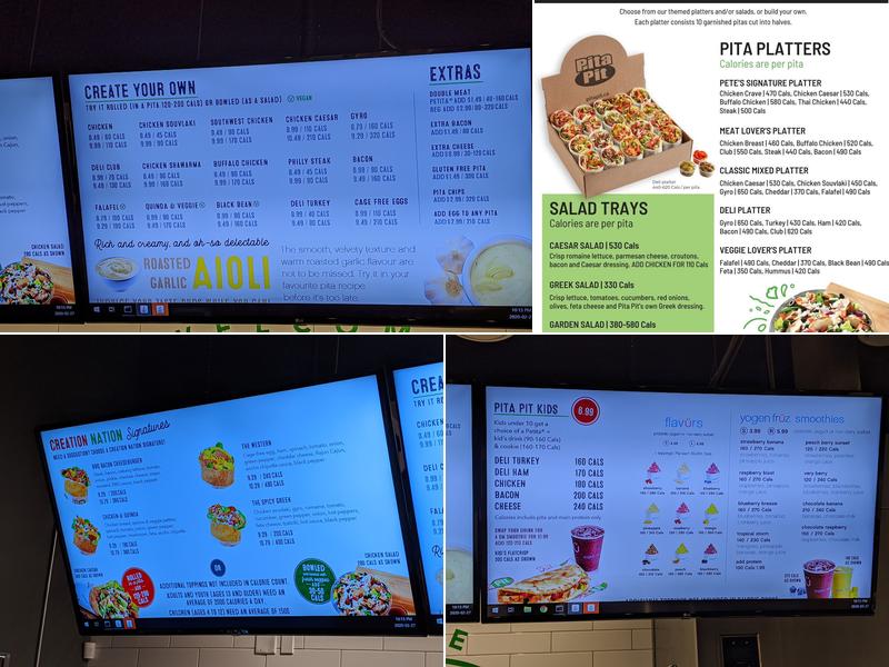 Pita Pit Menu