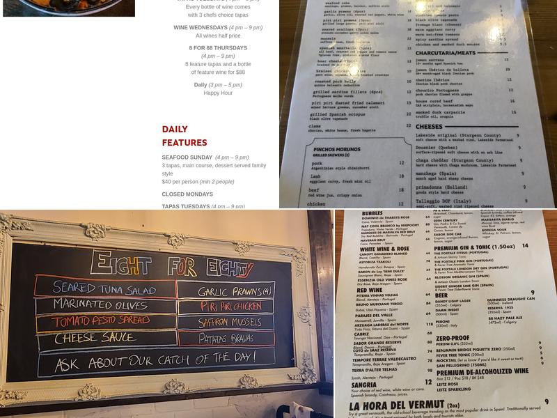 Bodega Menu