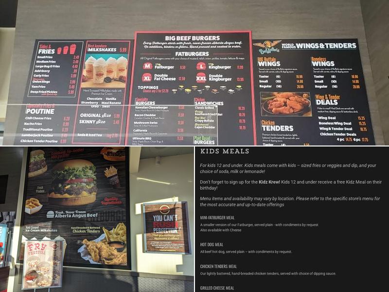 Fatburger Courtenay Menu