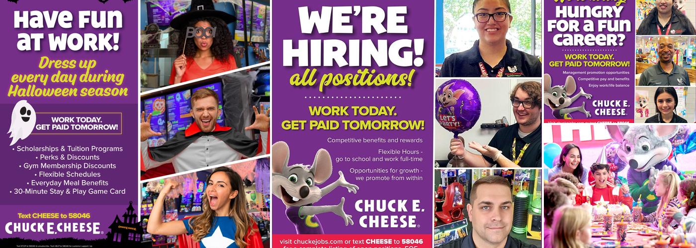 Chuck E. Cheese Menu