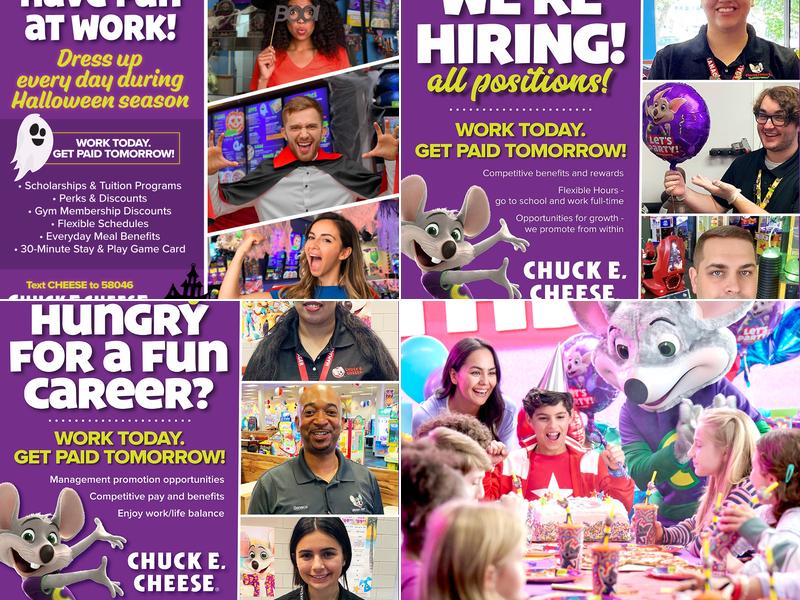 Chuck E. Cheese Menu