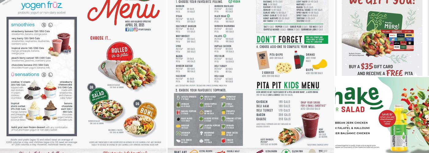 Pita Pit Menu