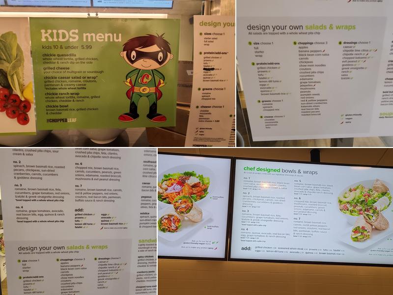 The Chopped Leaf Menu