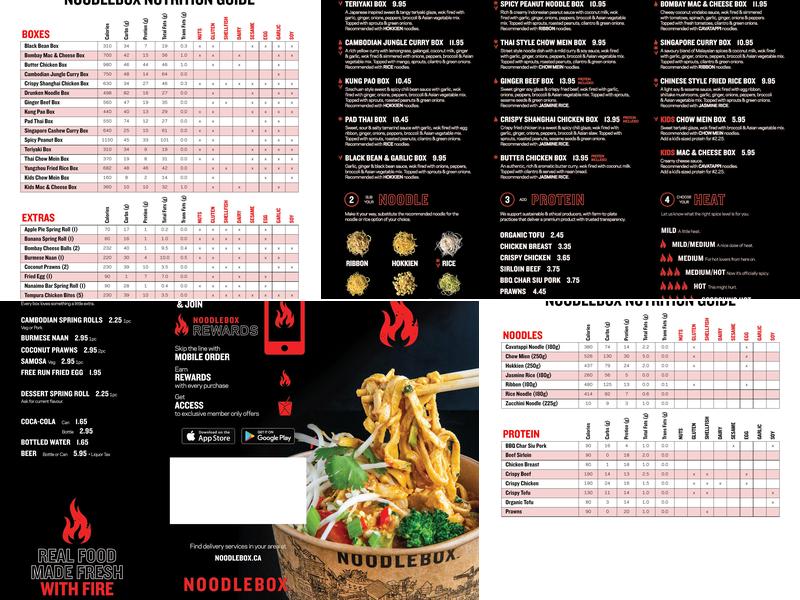 Noodlebox Menu