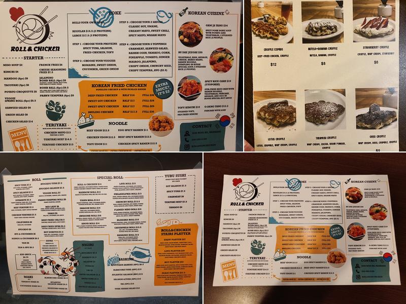 Roll & Chicken Menu