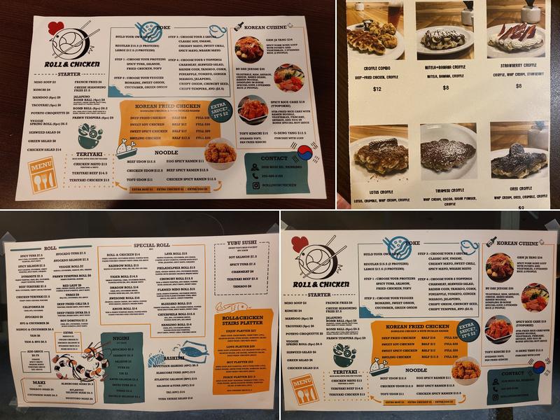 Roll & Chicken Menu