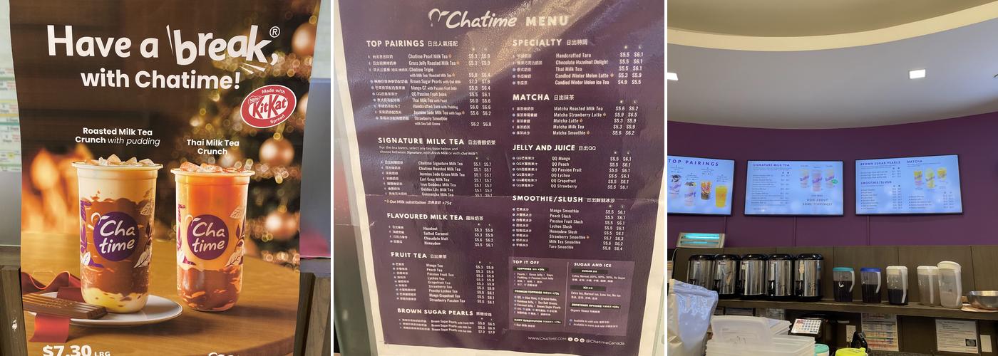 Chatime Menu