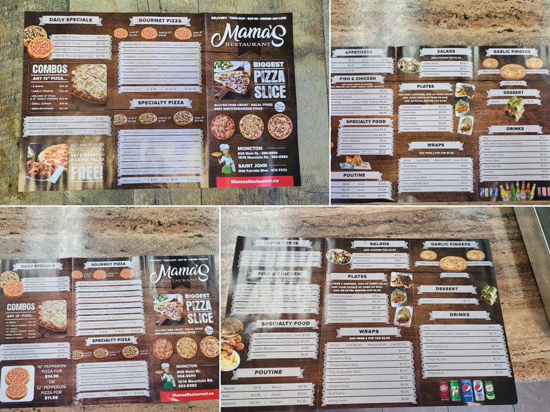 Mama's Express Menu