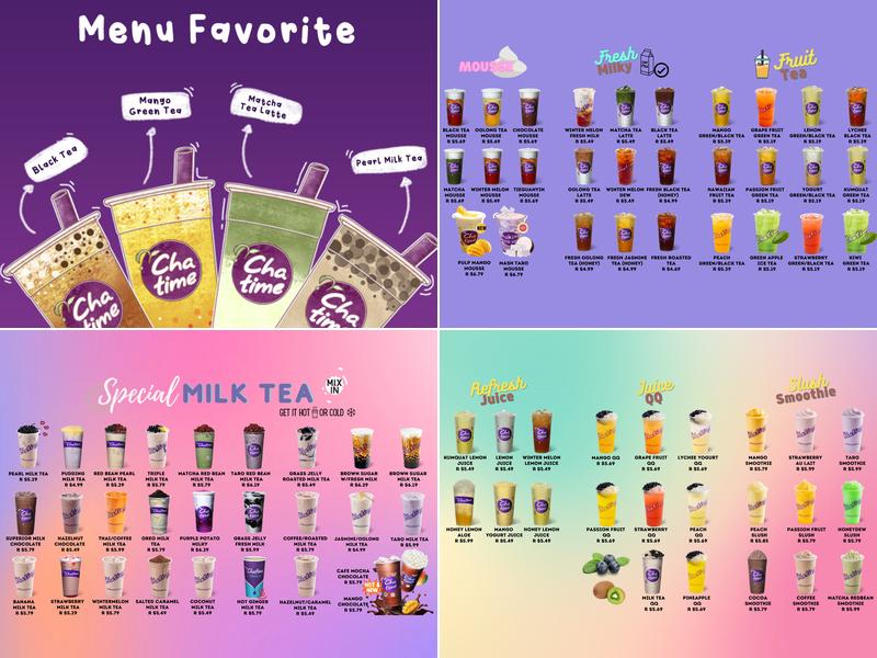 Chatime Moncton Menu