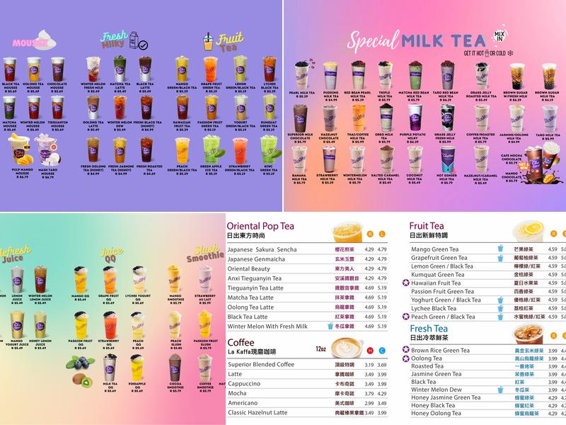 Chatime Moncton Menu