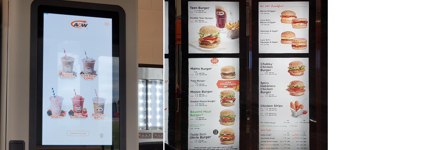 A&W Canada Menu