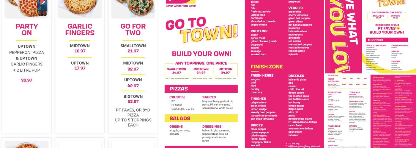 Pizzatown Menu