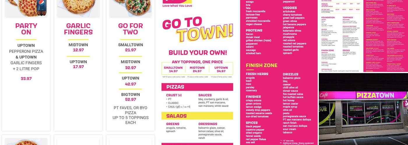 Pizzatown Menu