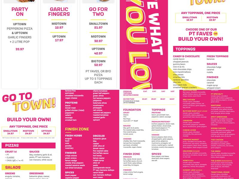 Pizzatown Menu