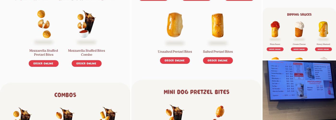 Pretzelmaker & Mrs. Fields Cookies Menu