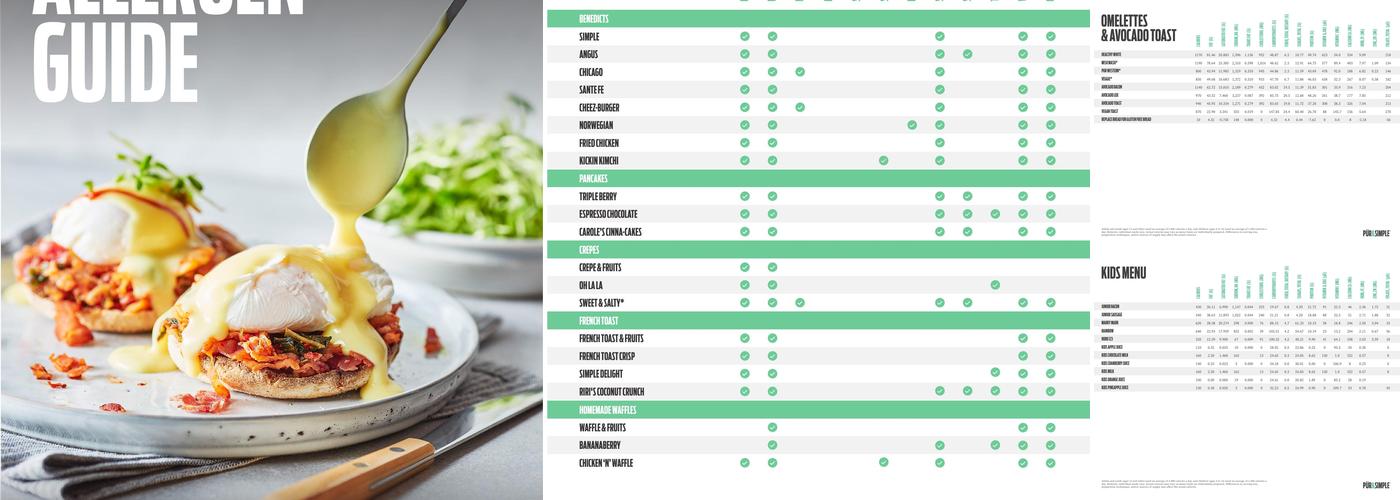 Pür & Simple Menu