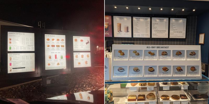 Starbucks Menu