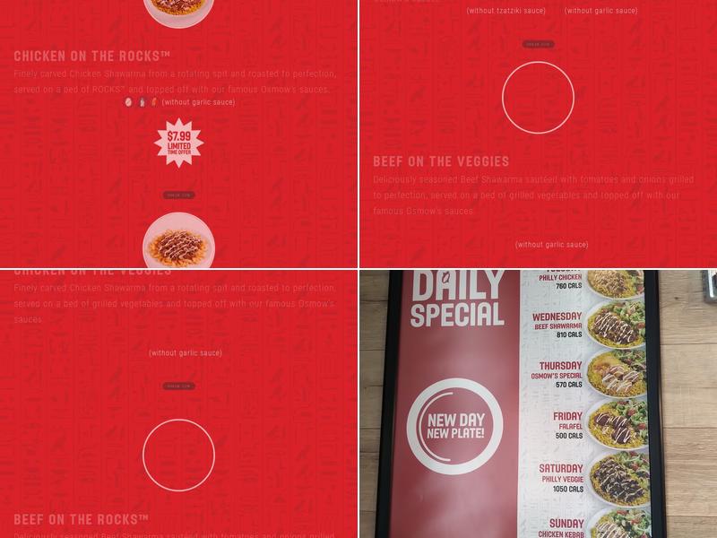 Osmow's Shawarma Menu