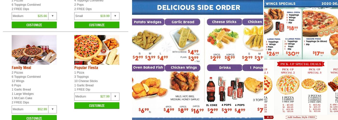 Popular Pizza Menu