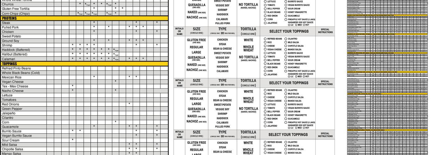 Burrito Boyz Menu