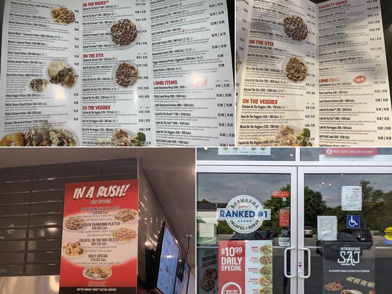 Osmow's Shawarma Menu