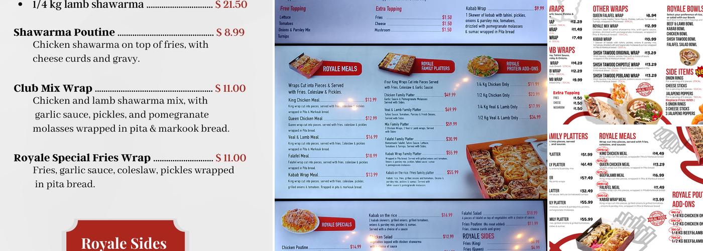 Shawarma Royale Menu