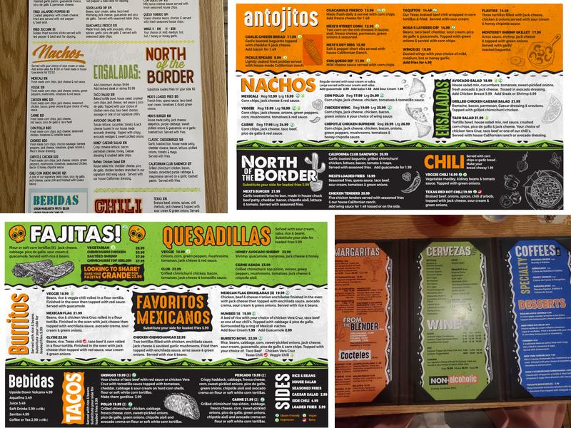 Mexi's Cornwall Menu