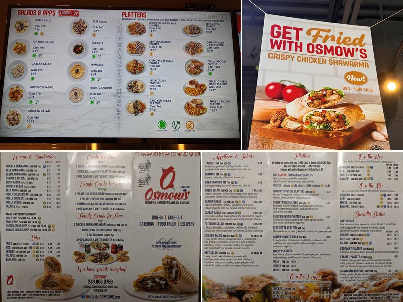 Osmow's Shawarma Menu