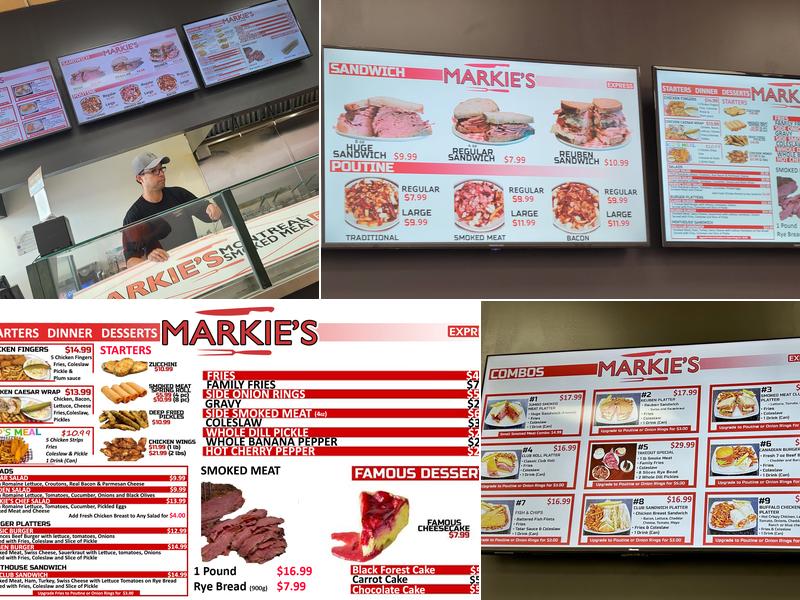 Markie's Montreal Smoked Meat Menu
