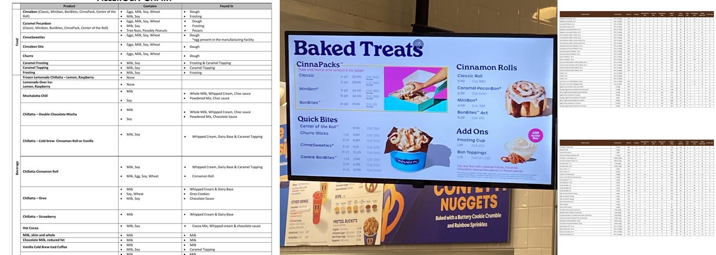 Cinnabon Menu