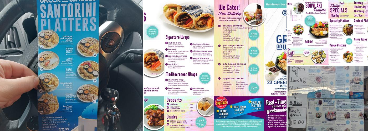 Greek On Wheels Barrhaven Menu