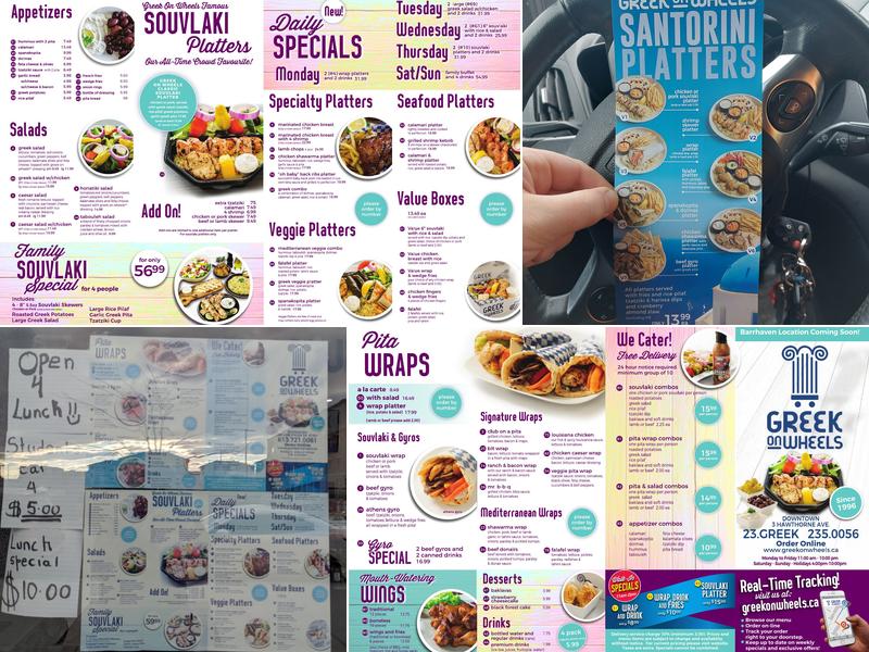 Greek On Wheels Barrhaven Menu