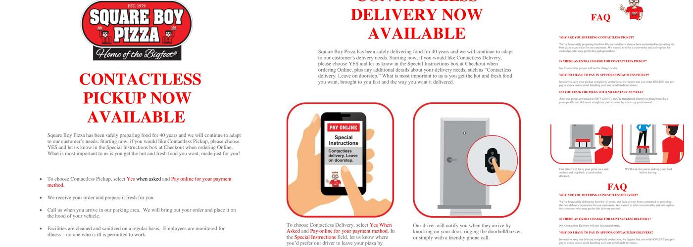 Square Boy Pizza Menu